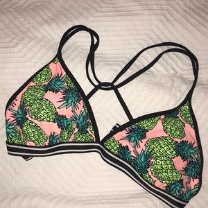 NWOT pineapple bikini top!